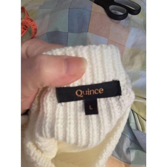 Quince Organic Cotton Fisherman Crew Ivory Sz. L - Picture 7 of 13